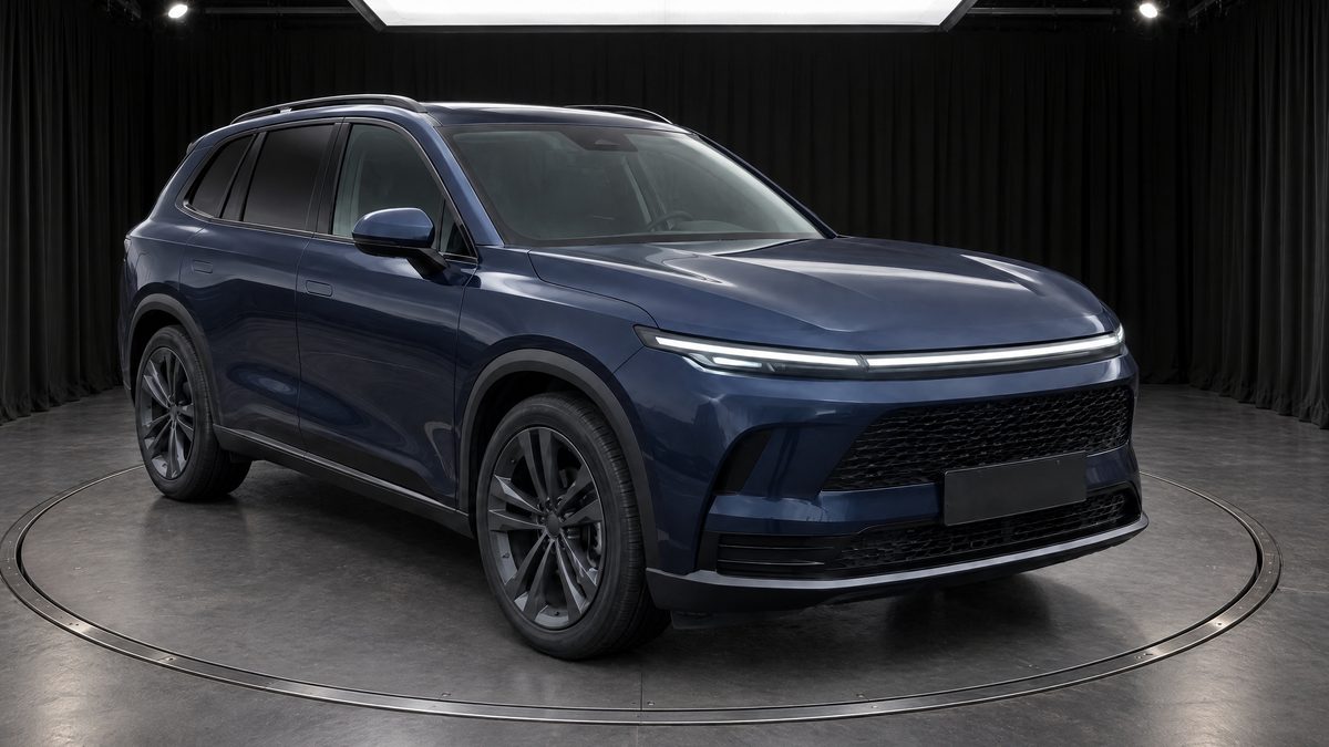 After: the same SUV in a dark TunePixel studio